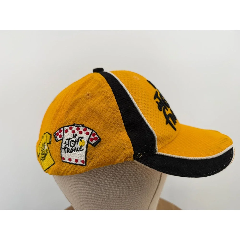Le Tour de France Cycling Cap Hat Yellow Black Embroidered Adjustable‎ Strapback